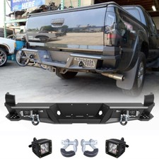 Upgrade For 2005 2006-2015 Toyota Tacoma Offroad Steel Rear Bumper Multifunction