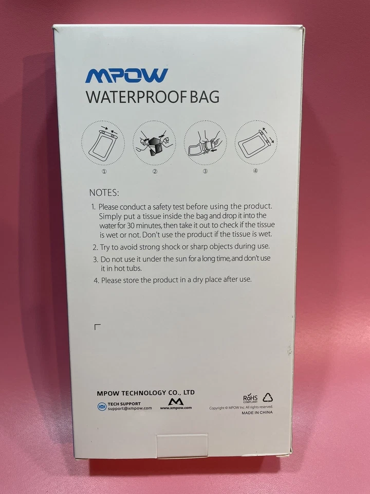 Paquete de 4 fundas impermeables BAJO EL AGUA bolsa seca bolsa UNIVERSAL iPhone Samsung Foto 4 de 4