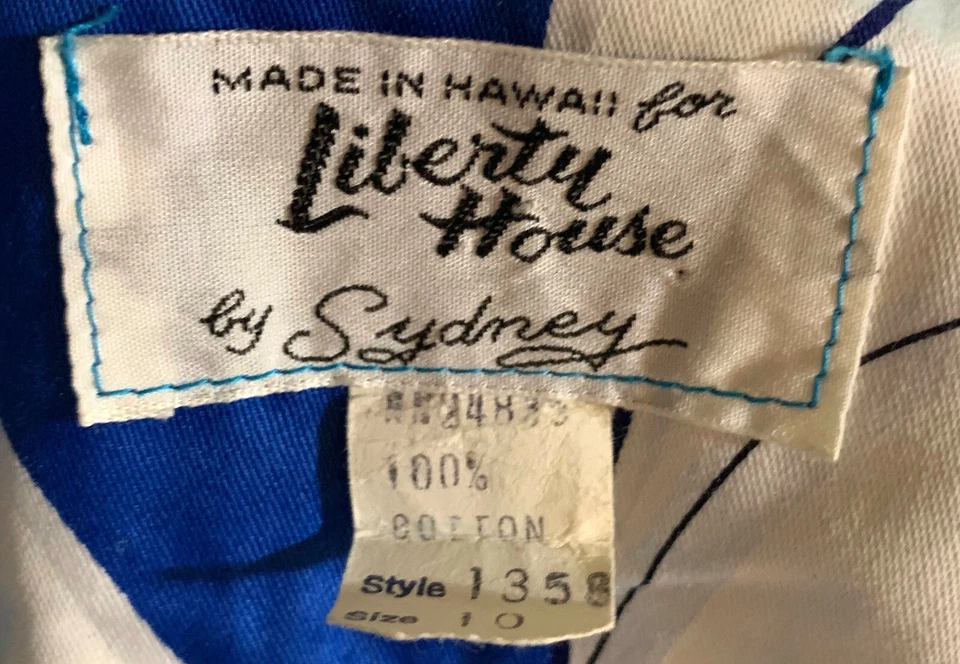 Maxi Vestido Hawaiano Sin Mangas LIBERTY HOUSE by SYDNEY 80s Vintage Para Mujer -Talla S Foto 2 de 4