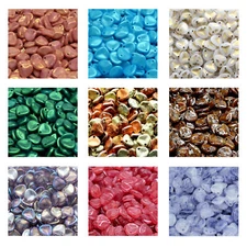 Rutkovsky 111-00077 Rose Petal Pressed Beads Czech Glass 8x7mm Size 10g Pack