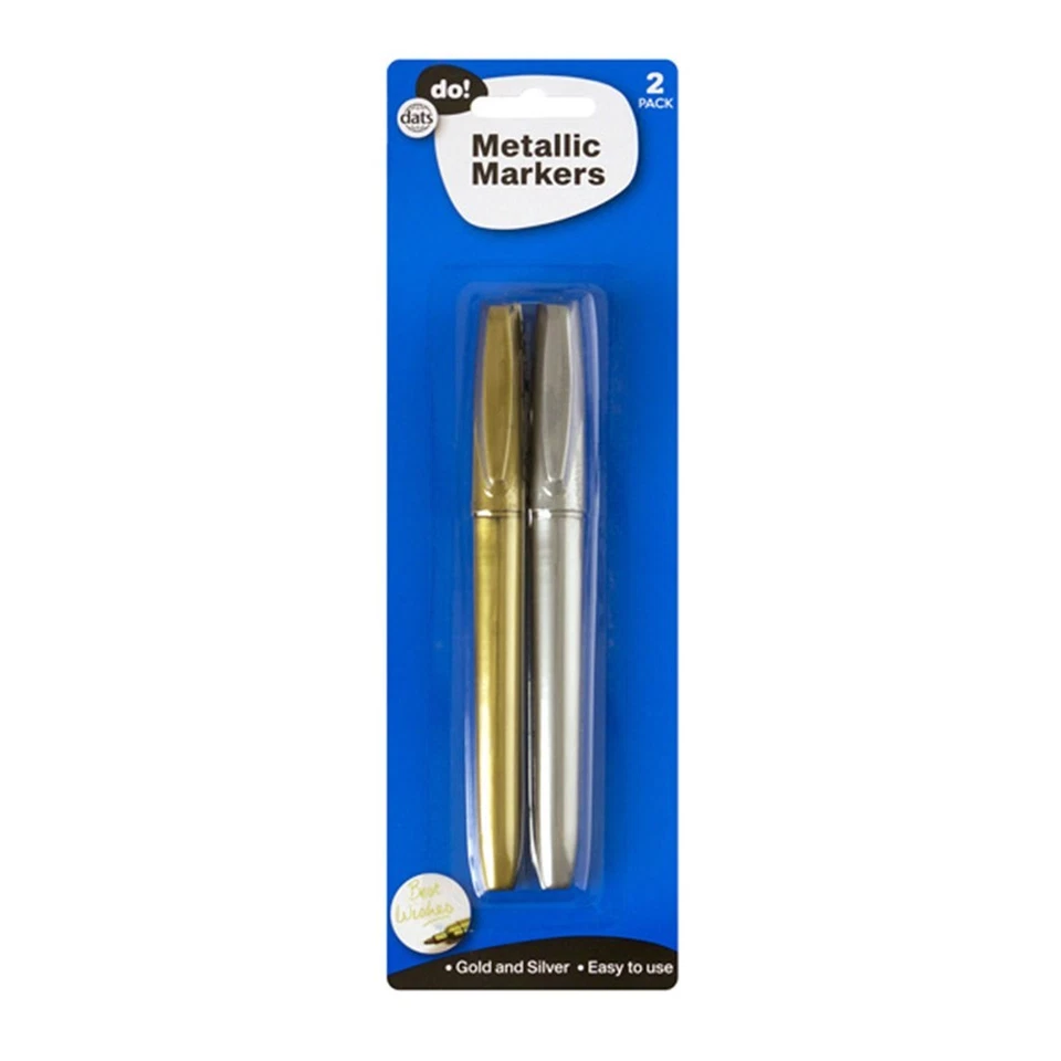 2pk Marcadores Metálicos Mark-it Oro/Plata Rotulador Estilo Delgado a Base de Agua Artesanía Foto 2 de 2