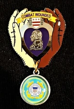  Combat Wounded Hands with US Coast Guard pin