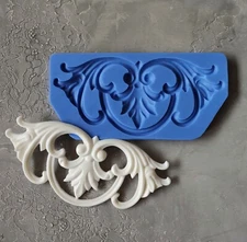 Silicone Mold for furniture central pediment 22.4 cm Long / wall embellishment