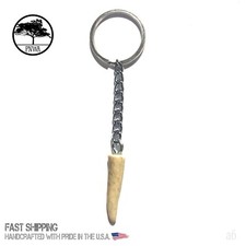 Deer Antler Tip Keychain New 1pc