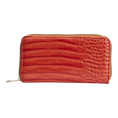 The Moshi: Brieftasche, Geldbörse ''Wallet Leonora Orange'', 19 x 10 cm Kunstleder