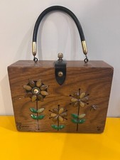 Enid Collins of Texas 1968 "Les Fleurs" Box Bag, good condition 