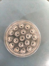 Vintage Clear Glass Flower Frog 5" Diameter With 19 Holes