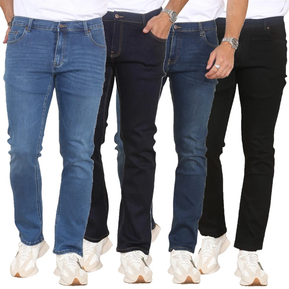 MYT Mens Straight Leg Jeans Hyper Stretch Regular Fit Denim Pants Trousers