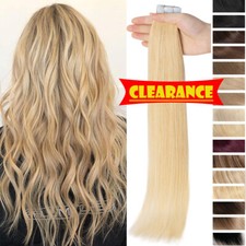 Premium Russian Skin Weft Tape in 100 Remy Real Human Hair Extensions Full Head