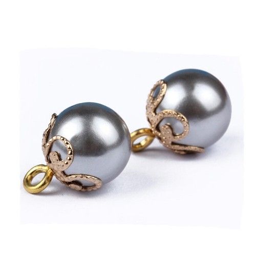 10Pcs Small Full Round Faux Pearl Ball Buttons for Wedding Sewing DIY Craft - Picture 5 of 26