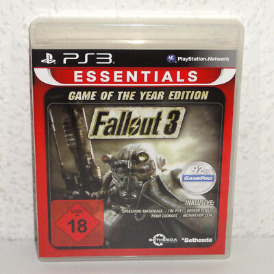 PS3 Playstation 3 Spiel Fallout 3 Game of the Year Edition USK18