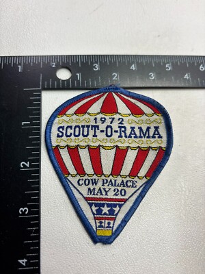 Vintage 1972 SCOUT-O-RAMA COW PALACE Boy Scouts Patch (Hot Air Balloon) 56AD