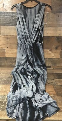 Papaya Maxi Dress Women Small Witchy Fairy Goth Stretch Lined Slit Sexy READ