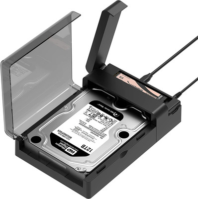 USB Type-C Docking Station for M.2 NVMe & SATA SSD/HDD with Cloning Capability