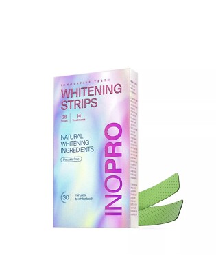 28 Green Teeth Whitening Strips - Ino Pro Natural Whitening Strips - Inopro