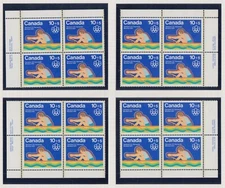 CANADA  B5 MNH MATCHED SET 10c + 5c WATER SPORTS, ROWING