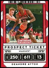2020-21 Panini Contenders Draft Picks - DeAndre Ayton #21 Prospect Ticket