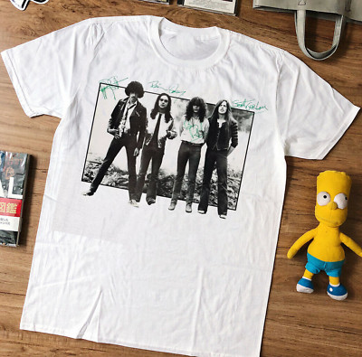 Phil Lynott Thin Lizzy Band Signed Tour Unisex Cotton Shirt Size S-234XL EG149