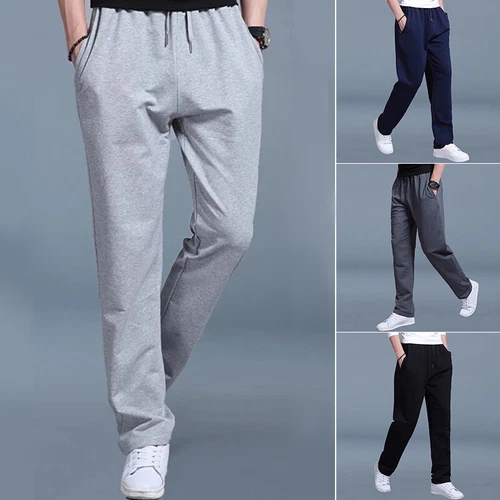Men Fleece Open Hem Bottoms Track Pants Casual Joggers Jogging Trousers S-5XL US - Picture 5 of 16