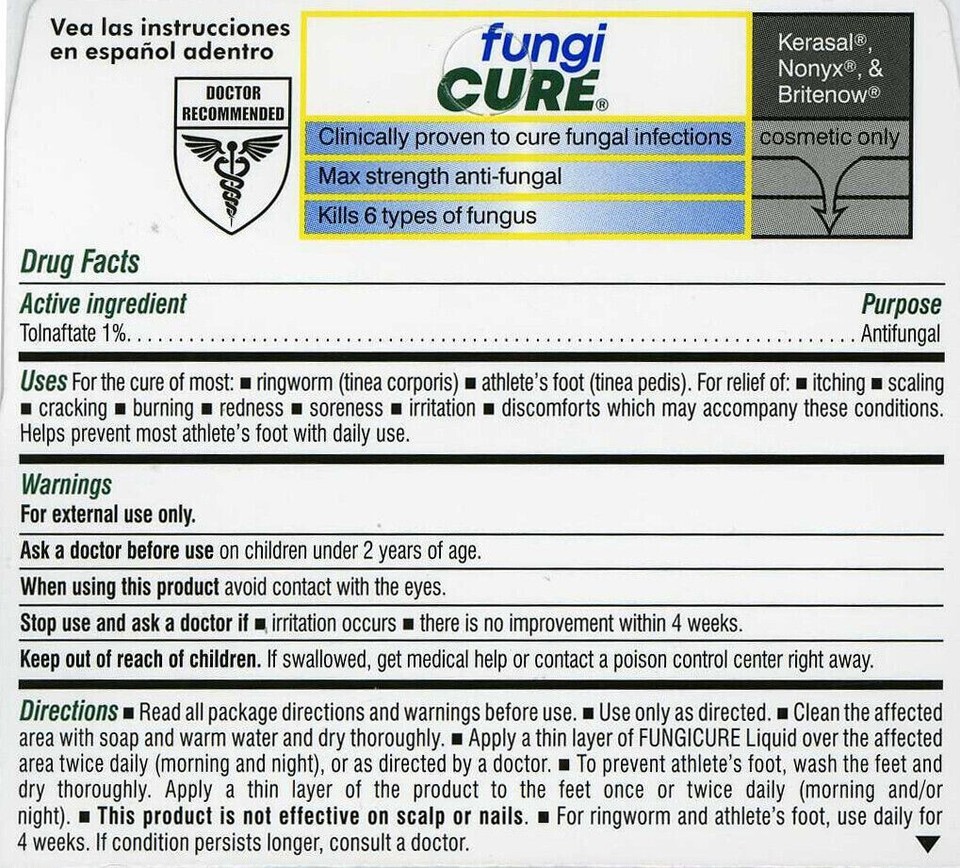 Fungicure Maximum Strength ANTIFUNGAL LIQUID Kills Exposed NailBed