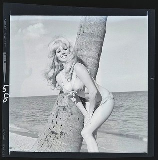 Bunny Yeager Estate Vintage Original Negative of Sandy Bowman w/ Copyright