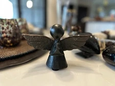 JAN BARBOGLIO iron angel firgurine 🌹 RETIRED 4.5"x7" Hand Forged SIGNED