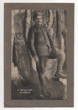Il Bersagliere Mussolini Cartoncino Pesante Fascismo 1GM WW1