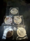 Lot Of 5x Vintage 1985 Engelhard American Prospector 1 oz .999 Fine Silver BU