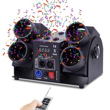 4 Shots Confetti Launcher Cannon DMX Confetti Machine Remote Gender Reveal