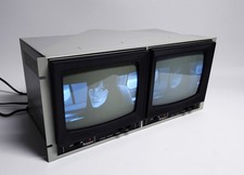 Ikegami Dual 8" Monochrome Rack CRT Monitors PM-900 Series Broadcast Rack -AS IS