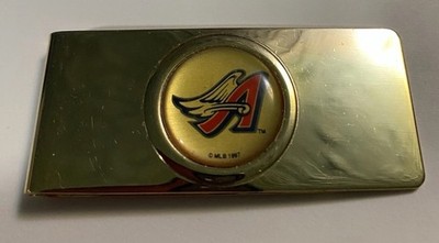 Vintage 1990s Anaheim Angels Money Clip Winged A Gold Tone Baseball