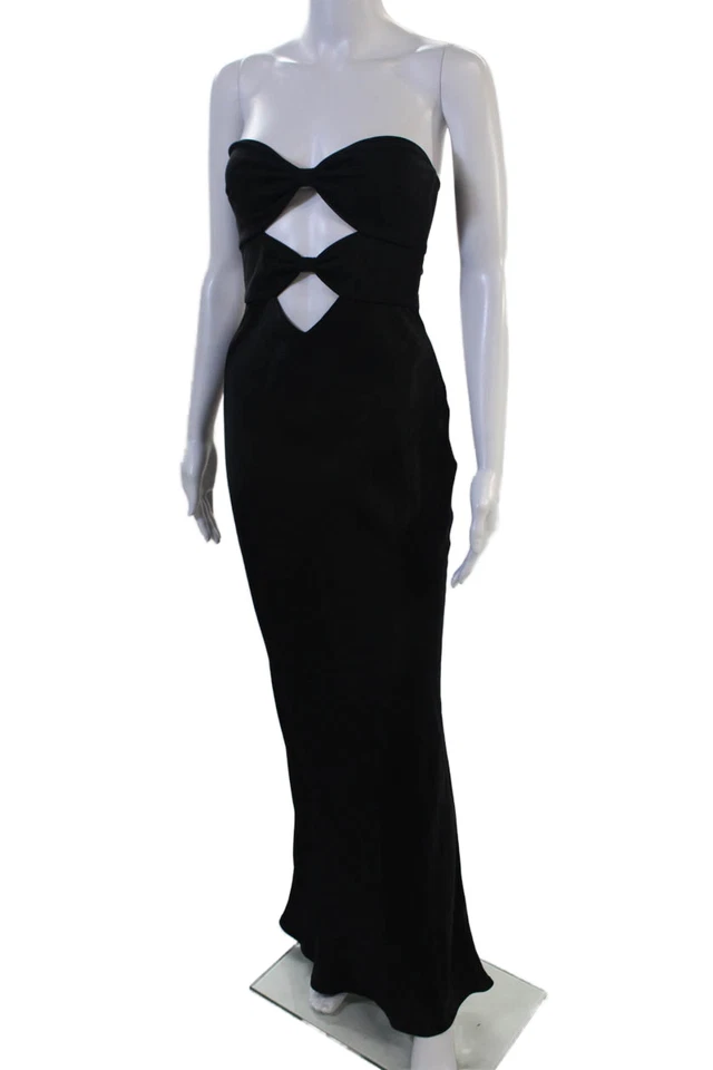 Vestido midi ceñido al cuerpo negro con cremallera viscosa talla 4 de Bec & Bridge para mujer Foto 2 de 4