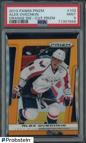 2013-14 Panini Prizm Hockey Orange Die-Cut #103 Alex Ovechkin /50 PSA 9 MINT