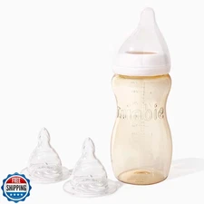 Minbie 6 Months + Breastfeeding Baby Bottle - Anti Colic and Reflux, BPA Free