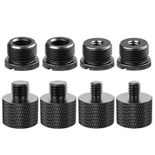 8 pieces Metal Microphone Stand Screw Thread Adapter Set 5/8 3/8 1/4 inch