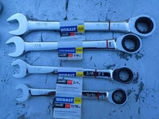 Kobalt SAE 4 Piece Large 90T Ratcheting Box Wrench Set  11/16, 3/4, 7/8, 15/16