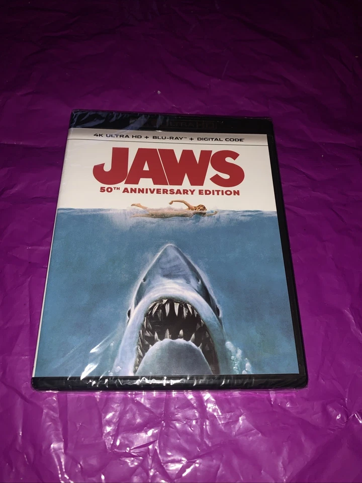 Jaws: 50th Anniversary Edtn. (4K UHD + Blu-ray + Digital, 2025) NEW w/ Slipcover - Image 3 of 4