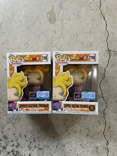 Funko Pop Dragon Ball Z Super Saiyan Trunks Pre Release GITD & Common 2198