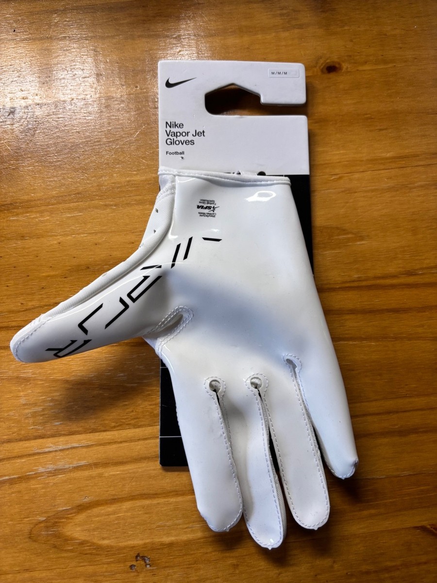 Nike Vapor Jet Adult Football Gloves White With Black Mens
