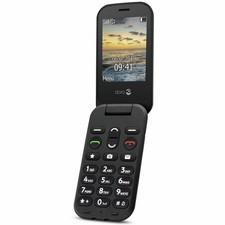 Doro 6040 PhoneEasy 2G Unlocked Flip Mobile Black UNLOCKED Dual Sim Excellent