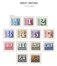 SG D77-D89. 1970-77. ½d-£5 set of 13. Fine unmounted mint