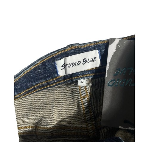 Studio Blue Kadence Distressed Denim Shorts Size 32 Indigo Stitch Fix NWT - Picture 2 of 6