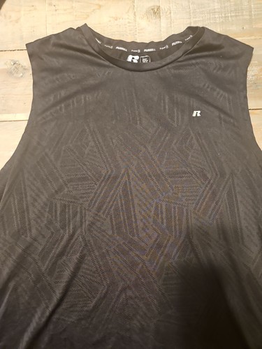 Russell Athletic, Russell Athletic Dri-Power Men's 2XL Black Textured Performance Tank Top