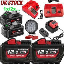 12.0Ah 18V Battery for Milwaukee M18 Li-Ion Extended Capacity 48-11-1860 8.0AH