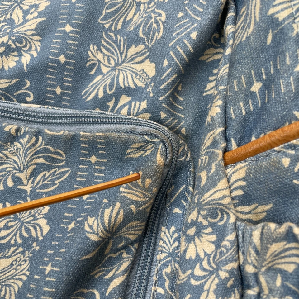 Bolso Billabong Mujer Azul Floral Mochila Correas Boho Imitación Cuero Surf Clásico Foto 4 de 4