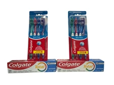 Set- 2 Colgate Whitening Toothpaste & Colgate Toothbrush, Med - 4 Count Exp 8/26