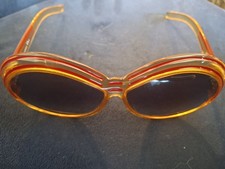 NOS RARE AMBER 70s Christian Dior 2040-30 Designer Vintage Sunglasses