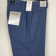 Kenneth Cole Men  s Slim Fit Dress Pants Stretch Waist 32W 34L