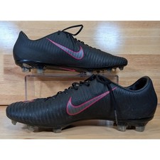 Nike Mercurial Vapor XI FG Black Pink Soccer Cleats 847756-006 Mens 10.5