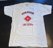 Vintage NOS '80s 1989 Forbush HS 3A State Softball Champs white t shirt L